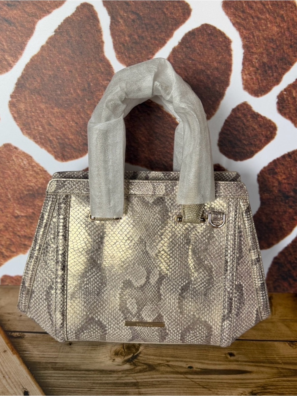 NWT Brahmin Small Arden Gold Blissful Snake BRAHMIN CAPSULE LIMITED EDITION $415